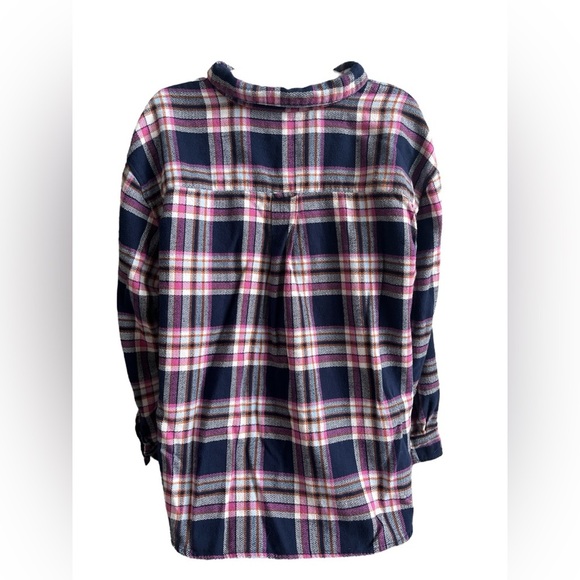 Vineyard Vines Ladies Relaxed Fit Navy and Pink Flannel Size 18 - Picture 5 of 7